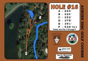 auburn disc golf course hole 16