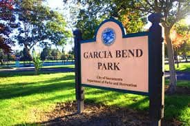 Garcia bend park welcome sign