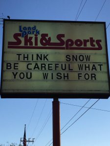 land park ski shop sign