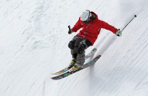 Ski down the mountain
