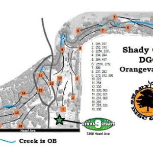 shady oaks disc golf course map