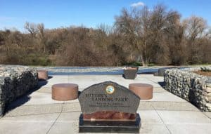 Sutters landing park welcome sign